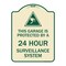 Signmission This Garage Is Protected by 24 Hour Surveillance System Heavy-Gauge Alum Sign, 24" H, TG-1824-22817 A-DES-TG-1824-22817 - alternate 1